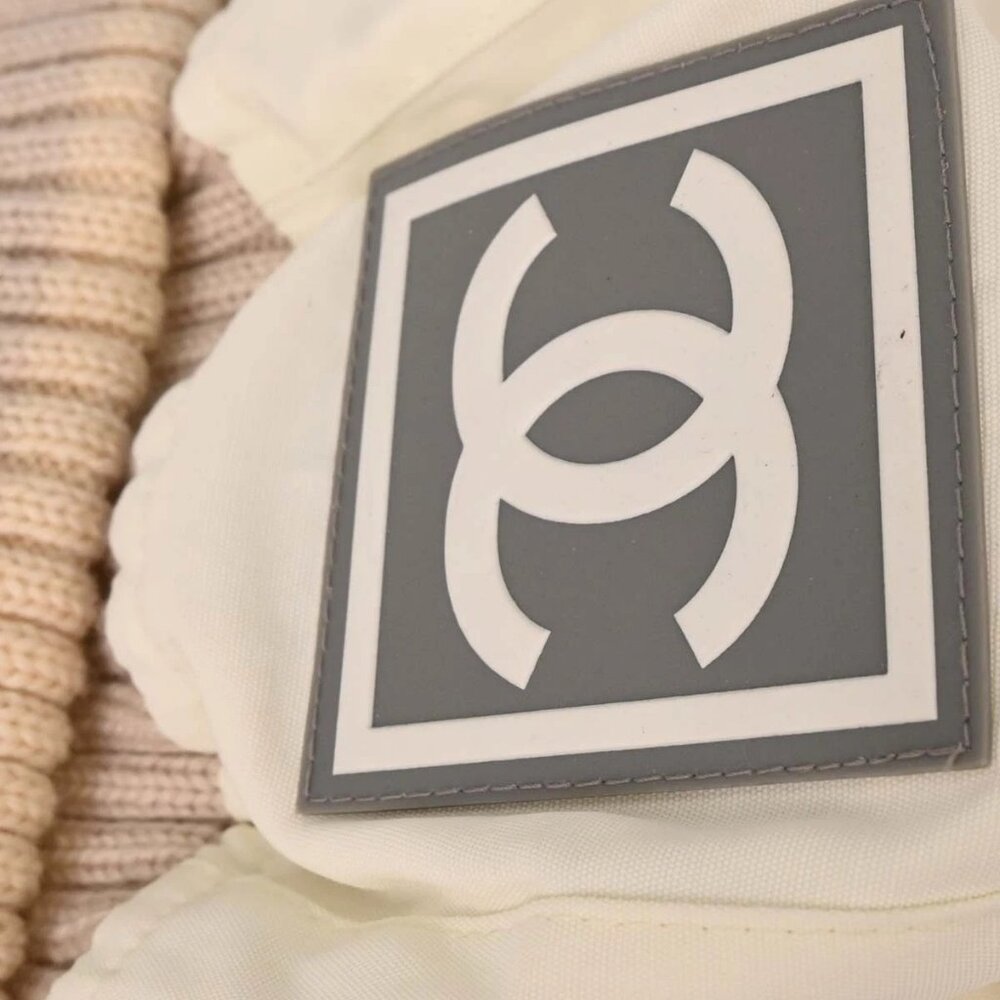 Chanel White Sport Line Knit Cap - Picture 5 of 7